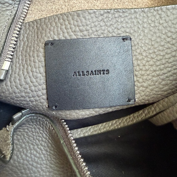 ALLSAINTS Leather Whipstitch Tote / Backpack | Gray main image 4